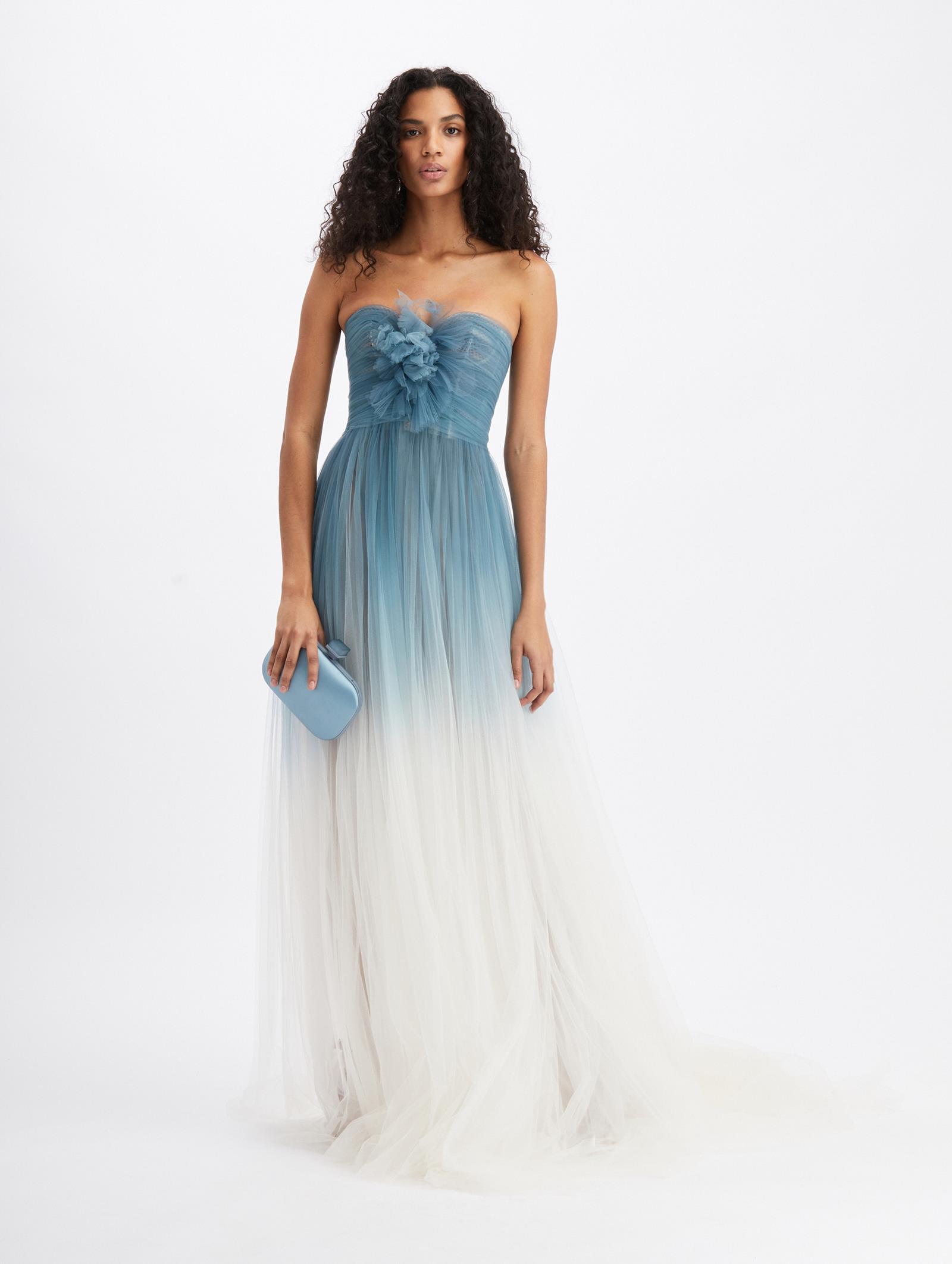 Ombre Strapless Tulle Gown| Gowns ...